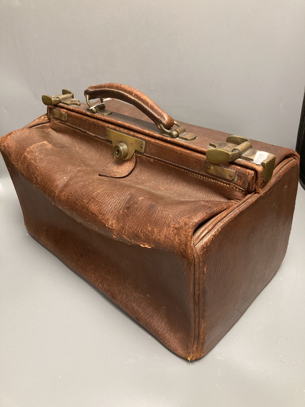 A brown leather Army & Navy Gladstone bag, width 41cm height 29cm